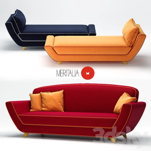 A sofa and chaise longue by Minah Meritalia